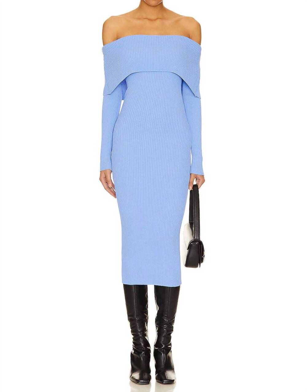 NEW SUPERDOWN loraine midi dress in blue